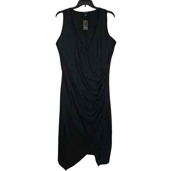 Torrid ~Woman Plus Size 2X~ Black Wrap Sleeveless Dress Stretch NWT $64.50 - Picture 1 of 11